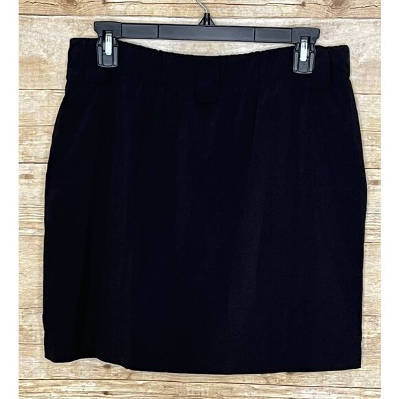 ATHLETA SKORT BLACK CASUAL EVERYDAY ABOVE KNEE TENNIS GOLF SPORTS ATHLEISURE MED - Picture 2 of 4